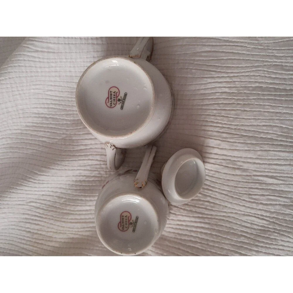 Valmont China Sugar Bowl & Creamer Set